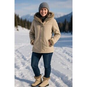 Khombu Iris Women’s Winter Boots Size 6M Tan Faux Fur Suede NWOT